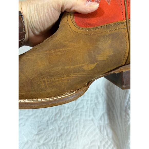 Justin Men\'s Brown 12D NWT Jackpot Square Toe Western Cowboy Leather Work Boots main image 6